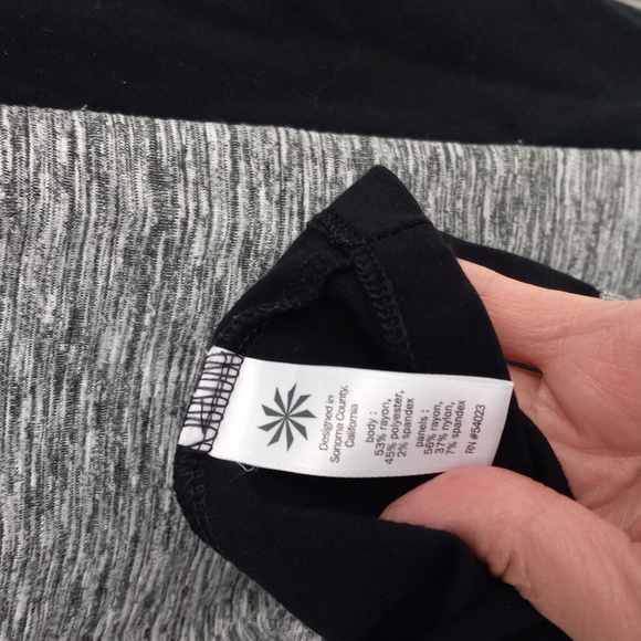 Athleta Gap Size M Midi Grey+Black Long Slv Pockets Stretchy Dress Excel. Cond. - Picture 5 of 9